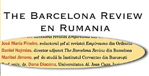 THE BARCELONA REVIEW EN RUMANIA